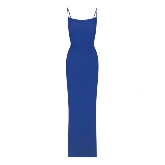 blue dress for baby girl Silk Slip Dress in Navy – Shibumi main image 0